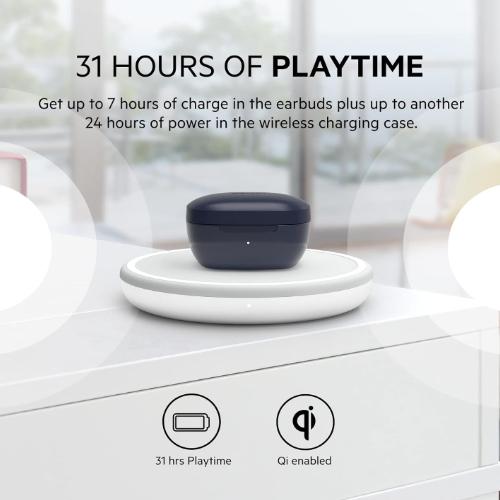 Belkin Wireless Earbuds SoundForm Rise Bluetooth 5.2 Earphones for iPhone, Galaxy, Pixel- Blue