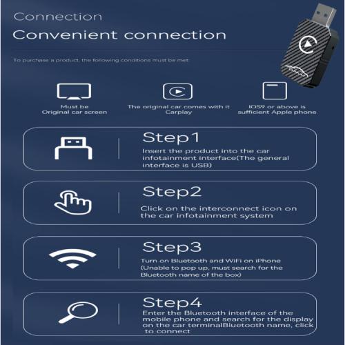 Wireless CarPlay Adapter - Black