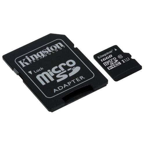 Kingston 16GB Canvas Select micro SD Card (SDHC) + SD Adapter - 80MB/s