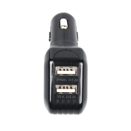 Universal 2.4A 4 Port High-Speed USB Car Charger - Black