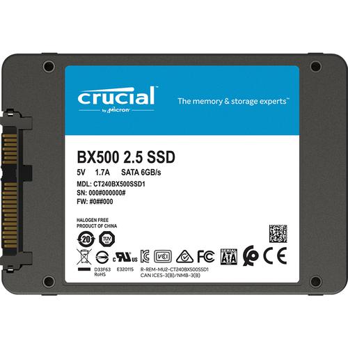 Crucial 480GB BX500 Internal 2.5" SATA SSD Drive - 540MB/s