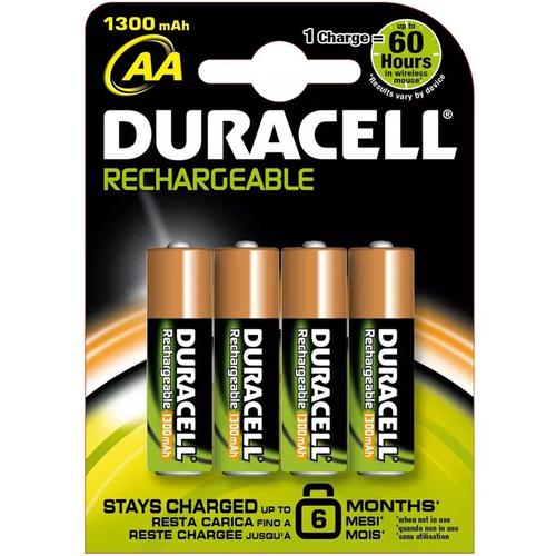 Duracell StayCharged 1300mAh AA Rechargeable Batteries - 4 Pack £7.97 ...