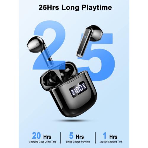 GCBIG Bluetooth Wireless Earbuds - Black