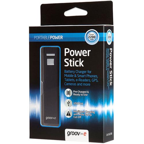 Groov-e Stick 2200mAh Portable Phone Battery Charger
