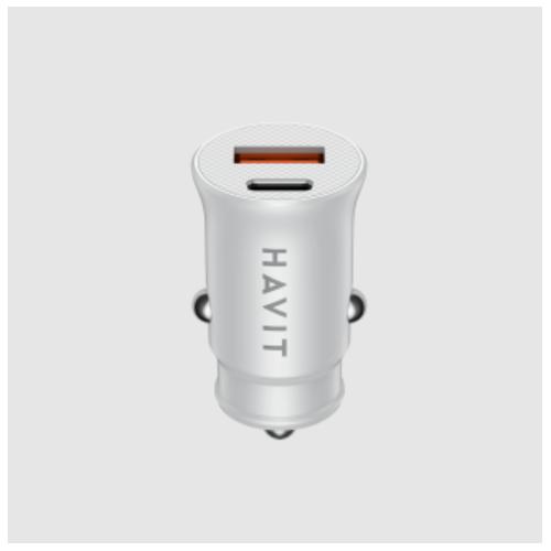 Havit CC2022 Car charger 20W USB+USB-C - White