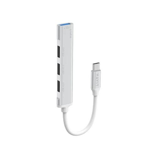 Havit HB41 4-in-1 USB-A to USB-C 2.0 & USB-A3.0 - Silver