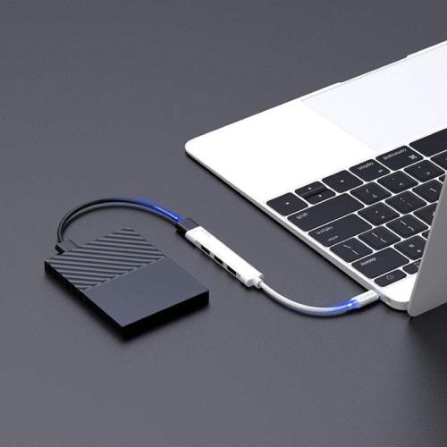 Havit HB41 4-in-1 USB-A to USB-C 2.0 & USB-A3.0 - Silver