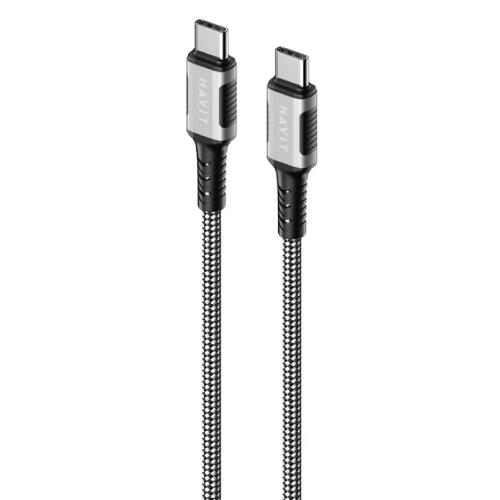 Havit CB6297 Nylon Braided PD60W USB-C to USB-C 1M Cable - Black