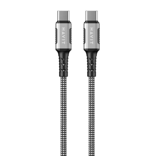 Havit CB6297 Nylon Braided PD60W USB-C to USB-C 1M Cable - Black