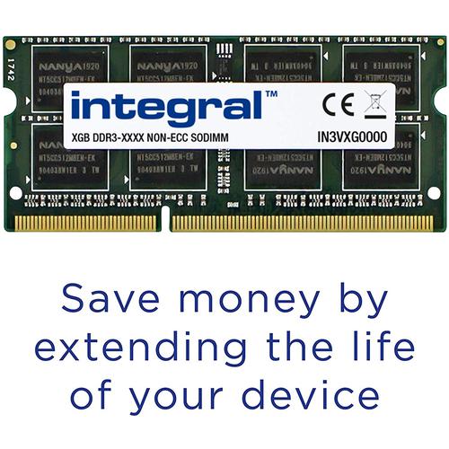 Integral 4GB (1x 4GB) 1600MHz DDR3 SODIMM CL11 Laptop Memory Module