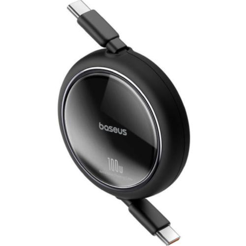 Baseus Free2Draw Mini Retractable Charging Cable Type-C to Type-C 100W 1m - Cluster Black