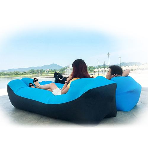 Inflatable Lounger Portable Air Sofa - Black-Blue Â£18.99 - Free Delivery | MyMemory