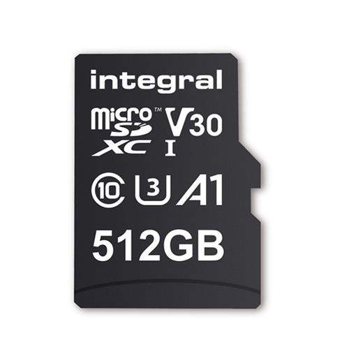 Integral 512GB UltimaPRO A2 V30 High Speed Micro SD Card (SDXC) UHS-I U3 + Adapter - 180MB/s