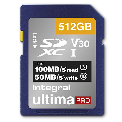 Integral 512GB Ultima PRO Premium SD Card SDXC V30 UHS-I U3 - 100MB/s