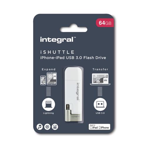 Integral 64GB iShuttle iPhone-iPod USB 3.0 Flash Drive
