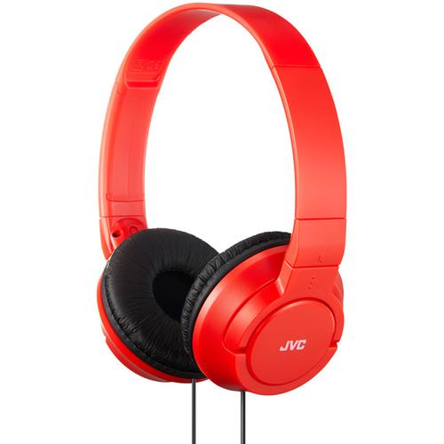JVC Over-Ear Powerful Bass Headphones 3.5mm Corded - Red