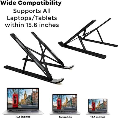 Laptop Adjustable Stand and Holder for Desk- Silver