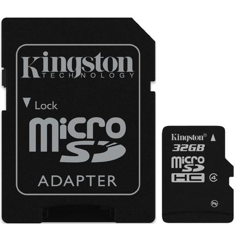 Kingston 32GB Micro SD Card (SDHC) + Adapter - 4MB/s