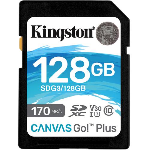 Kingston 128GB Canvas Go Plus SD Card (SDXC) UHS-I U3 V30 - 170MB/s