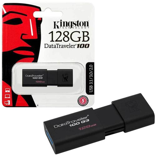 Kingston 128GB DataTraveler 100 G3 USB 3.1 Flash Drive - 130MB/s