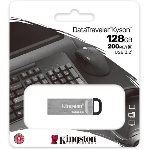 Kingston 128GB DataTraveler Kyson USB 3.2 Flash Drive - 200MB/s