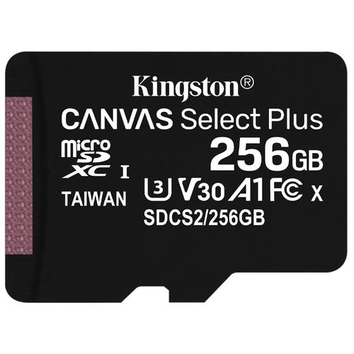 Kingston 256GB Canvas Select Plus microSD Card (SDXC) + SD Adapter - 100MB/s