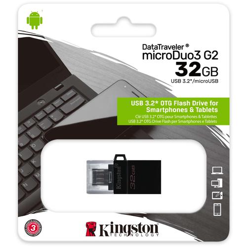 Kingston 32GB DataTraveler Micro Duo 3 Gen2 Android OTG USB Flash Drive