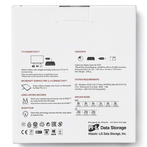 Lg Hitachi 8x Ultra Slim Portable Usb 2 0 Dvd Writer White 99 Free Delivery Mymemory