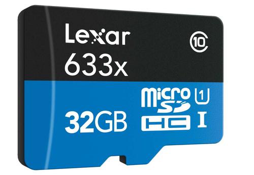 Lexar 32GB High-Performance Micro SD Card (SDHC) + Adapter - 100MB/s
