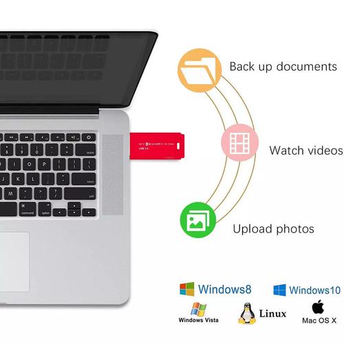 MyMemory 128GB USB 3.0 Flash Drive - Red - 100MB/s