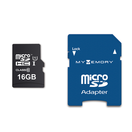 MyMemory LITE 16GB Micro SD Card (SDHC) UHS-1 U1 + Adapter - 80MB/s