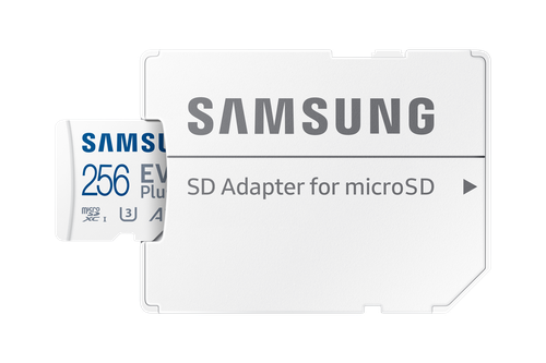 Samsung 256GB Evo Plus microSD card (SDXC) + SD Adapter - 130MB/s