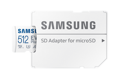 Samsung 512GB Evo Plus microSD Card (SDXC) + SD Adapter - 130MB/s