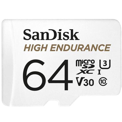 SanDisk 64GB High Endurance Micro SD Card (SDXC) + Adapter - 100MB/s