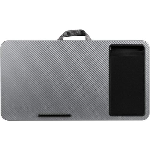 Laptop lap desk with store mouse pad