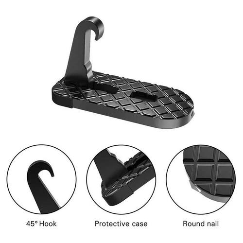 Multifunction Car Assist Folding Pedal - Black