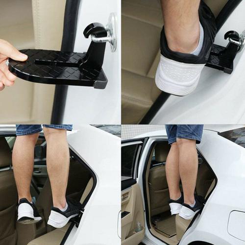 Multifunction Car Assist Folding Pedal - Black