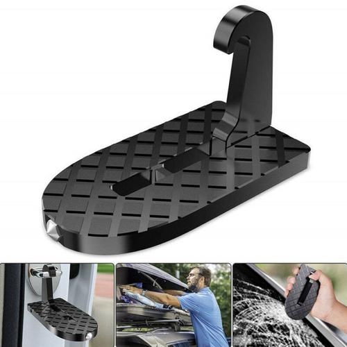 Multifunction Car Assist Folding Pedal - Black
