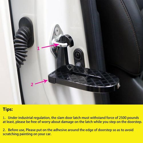 Multifunction Car Assist Folding Pedal - Black