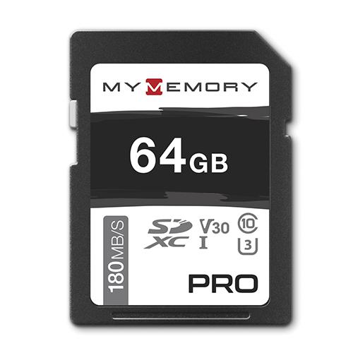 MyMemory 64GB V30 PRO SD Card (SDXC) UHS-I U3 - 180MB/s