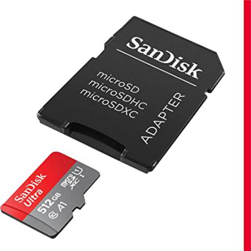 SanDisk 512GB Ultra microSD Card (SDXC) UHS-I U1 + Adapter - 150MB/s £42.98  - Free Delivery | MyMemory