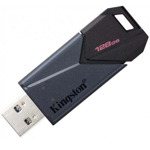 Kingston DataTraveler Exodia Onyx 128GB USB 3.2 Gen 1 Flash Drive with  Sleek Moving Cap and Loop (Matte Black)