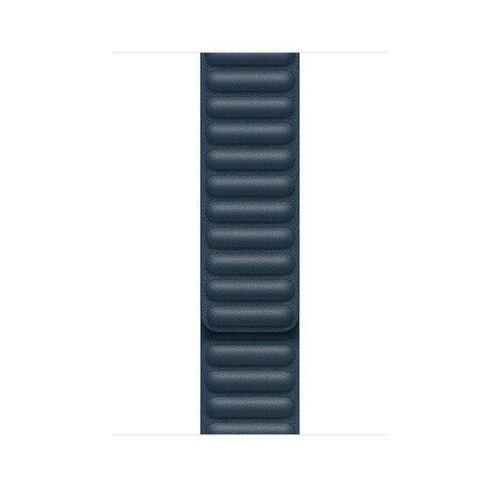 Apple Official Watch Leather Link Band 44mm - Baltic Blue