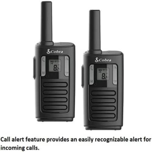Cobra MT100 PMR446 2-Way License Free Walkie Talkie Radio (Twin Pack) - Black