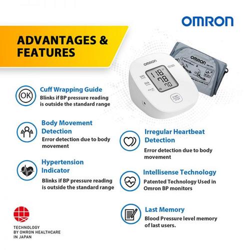 Omron Automatic Basic Blood Pressure Monitor Bluetooth - Each