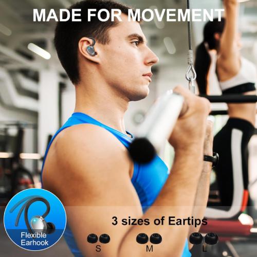 GCBIG Bluetooth Wireless Earbuds - Black