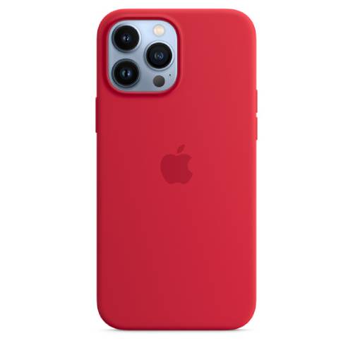 Apple Official iphone 13 Pro Max Silicone  Case W/Magsafe Red (Open Box)