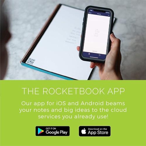 Rocketbook Everlast Smart Re-usable Notebook / Journal A4 - Infinity Black