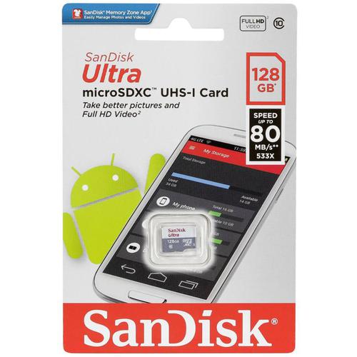 Sandisk 128gb Ultra Micro Sd Card Sdxc Uhs I 80mb S Us 25 19 Mymemory