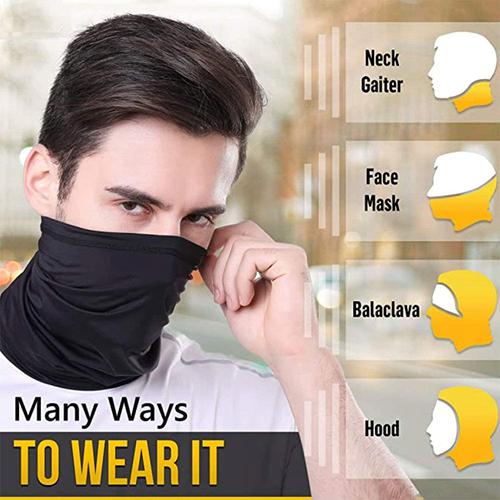 Snood Face Covering - Grey Geometric